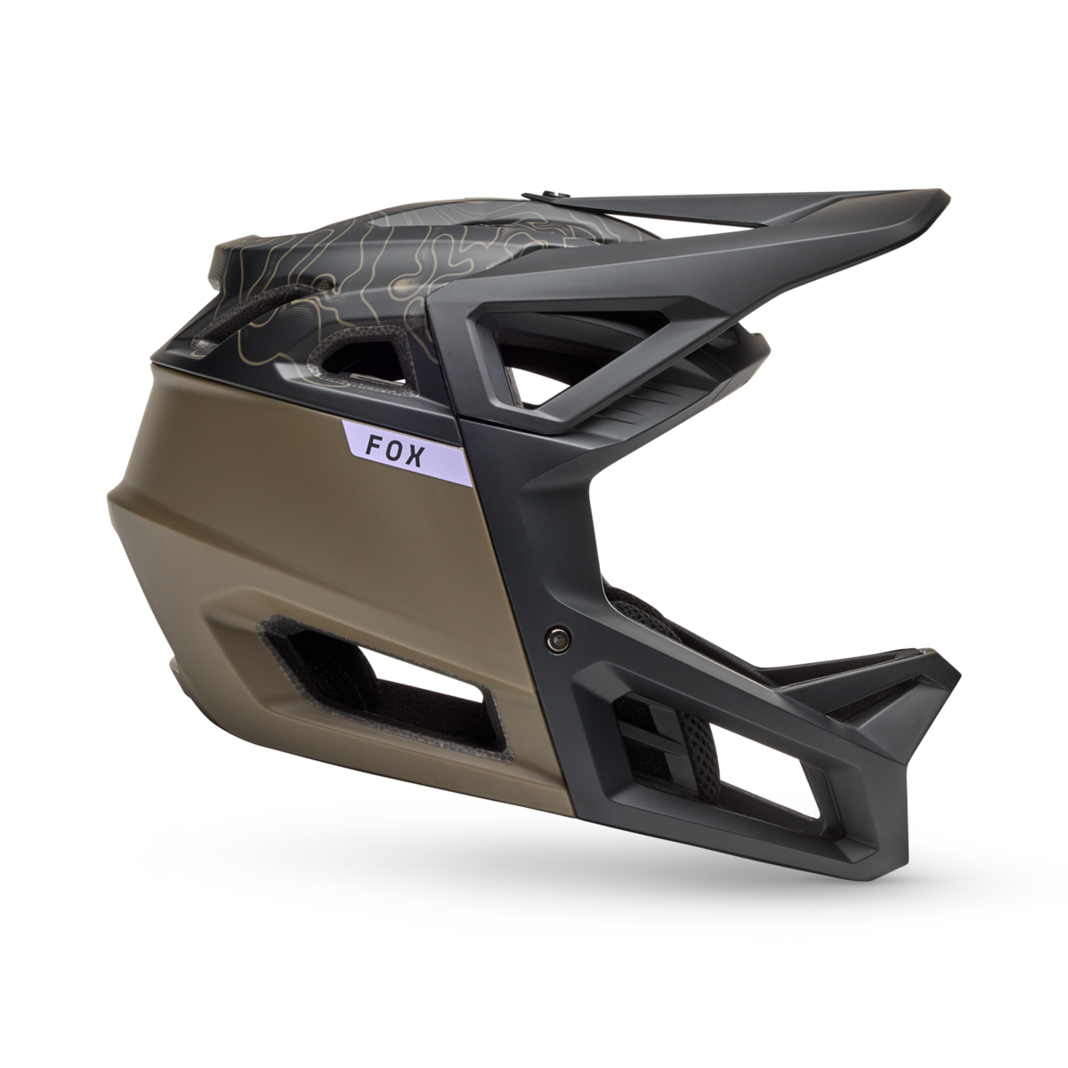 Fox Racing Proframe Vollvisier Helm in BRAUN