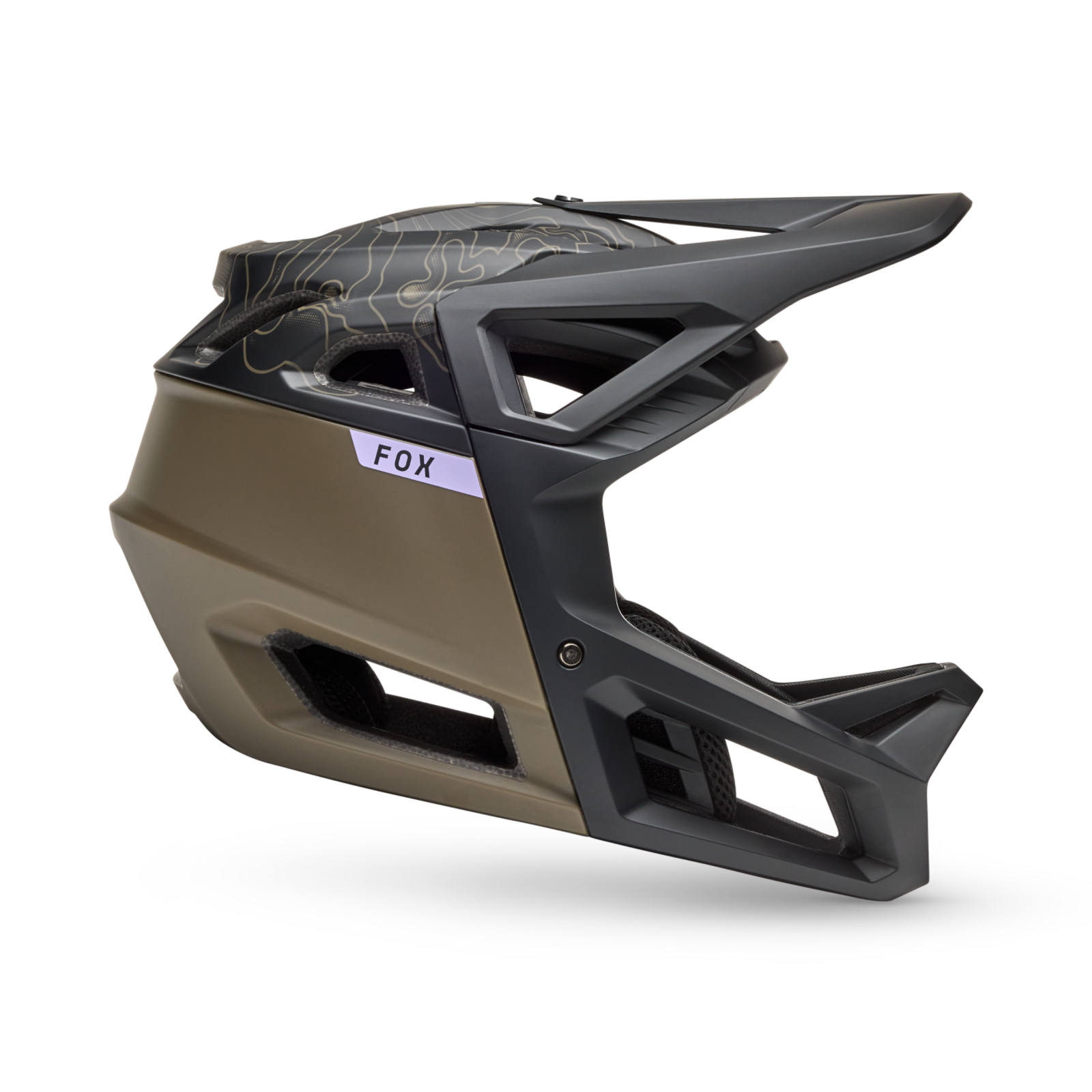 Fox Racing Proframe Vollvisier Helm in BRAUN