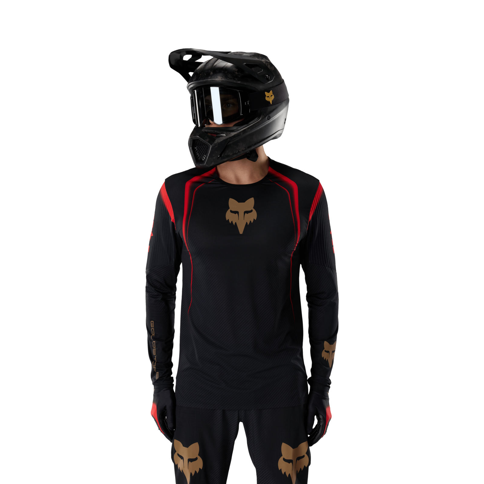 Fox Racing Flexair LS Jersey Goldstone SE in SCHWARZ