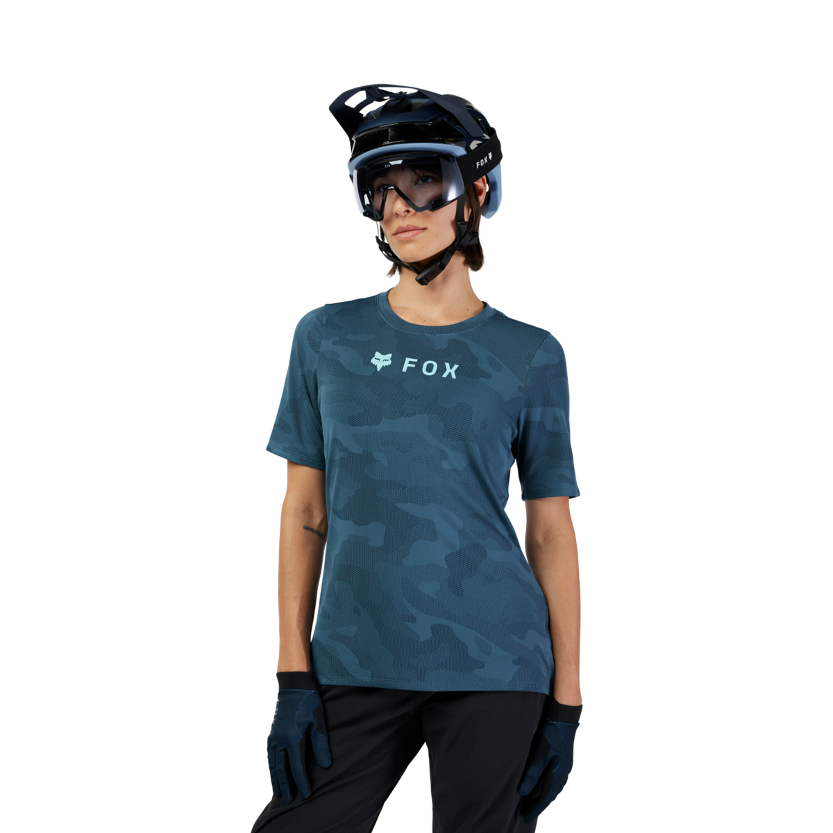 Fox Racing W Ranger Tru Dri SS Trikot kurzarm in BLAU