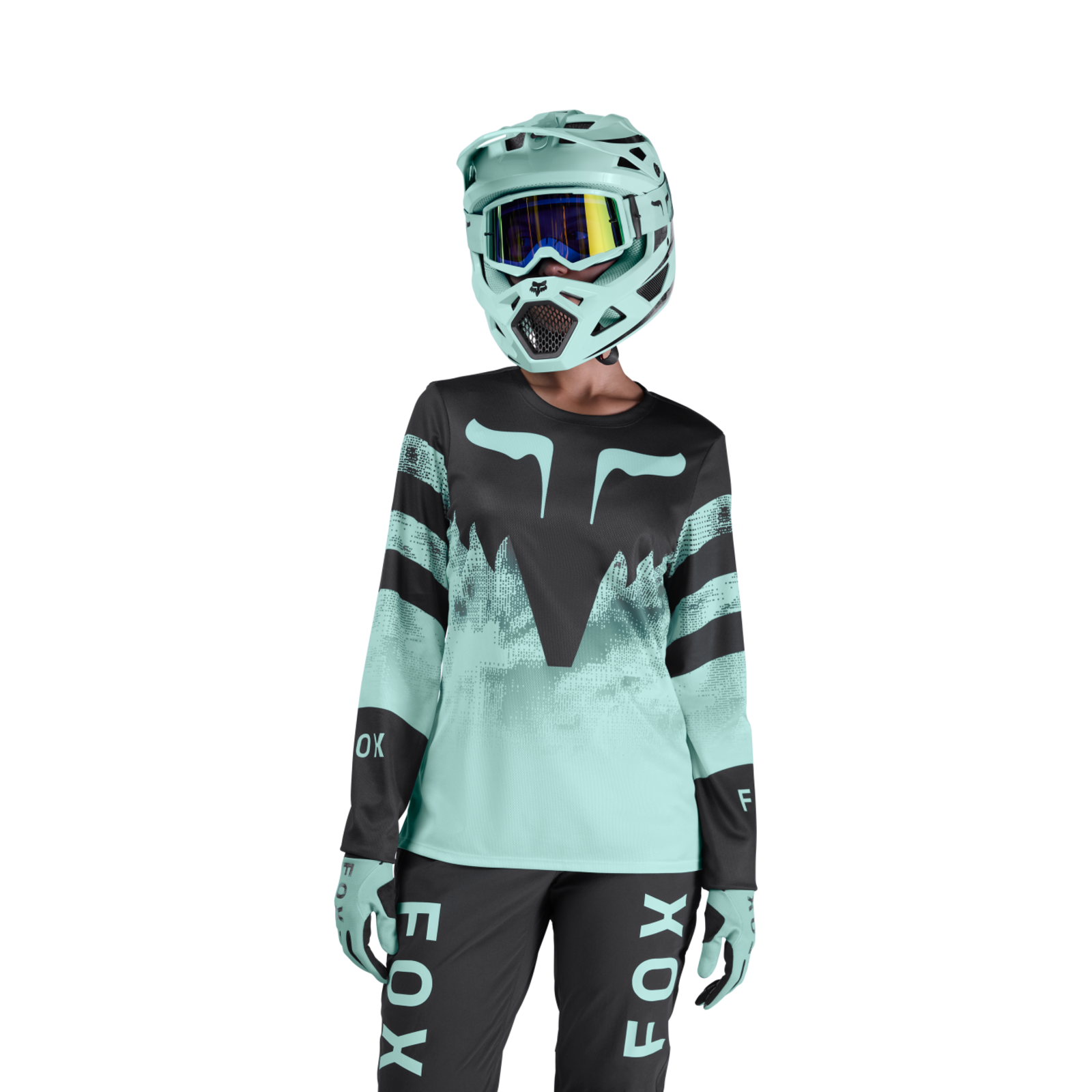 Fox Racing W Ranger LS Kairos Trikot langarm in BLAU