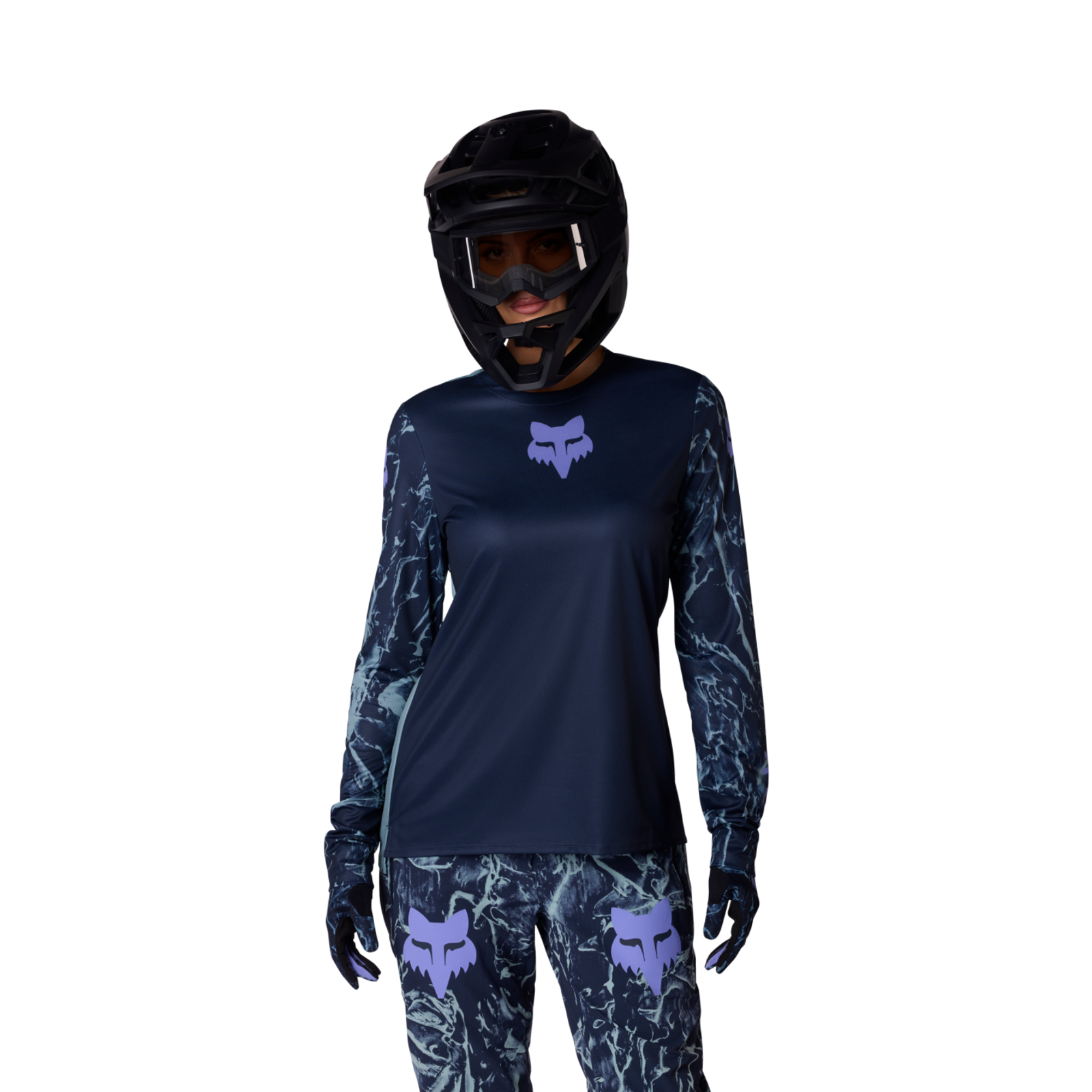 Fox Racing W Ranger LS Image Print Trikot langarm in BLAU