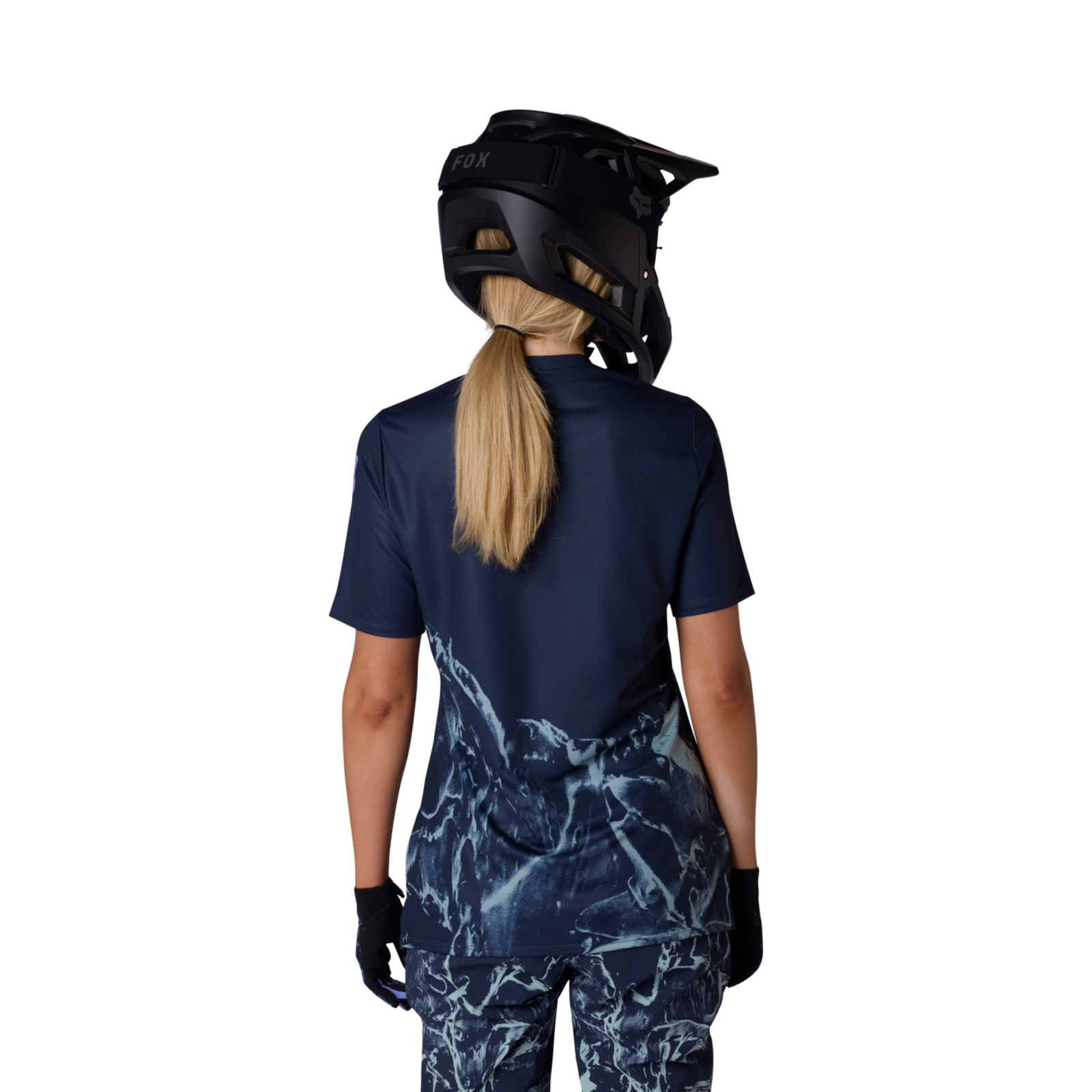 Fox Racing W Ranger SS Image Print Trikot kurzarm in BLAU