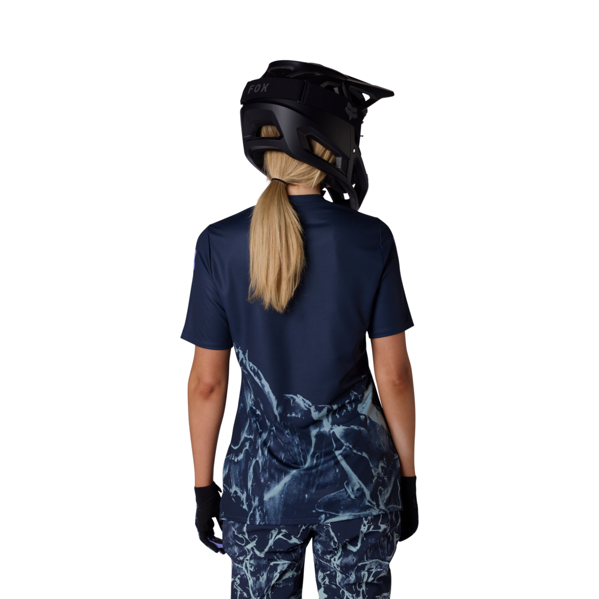 Fox Racing W Ranger SS Image Print Trikot kurzarm in BLAU