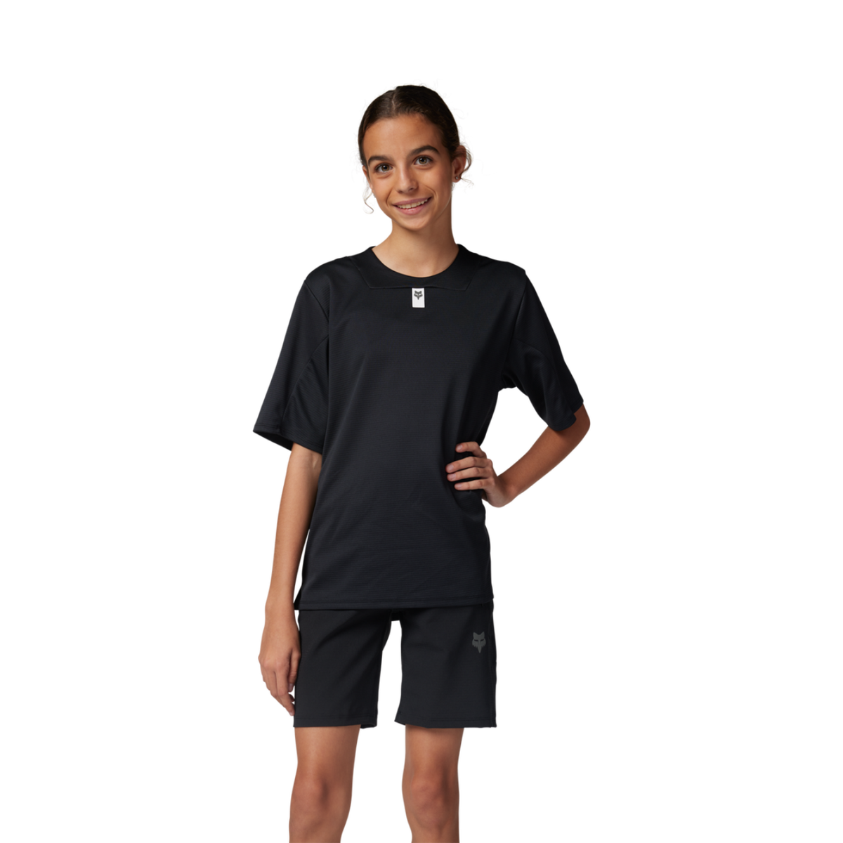 Fox Racing Yth Defend SS Trikot kurzarm in SCHWARZ