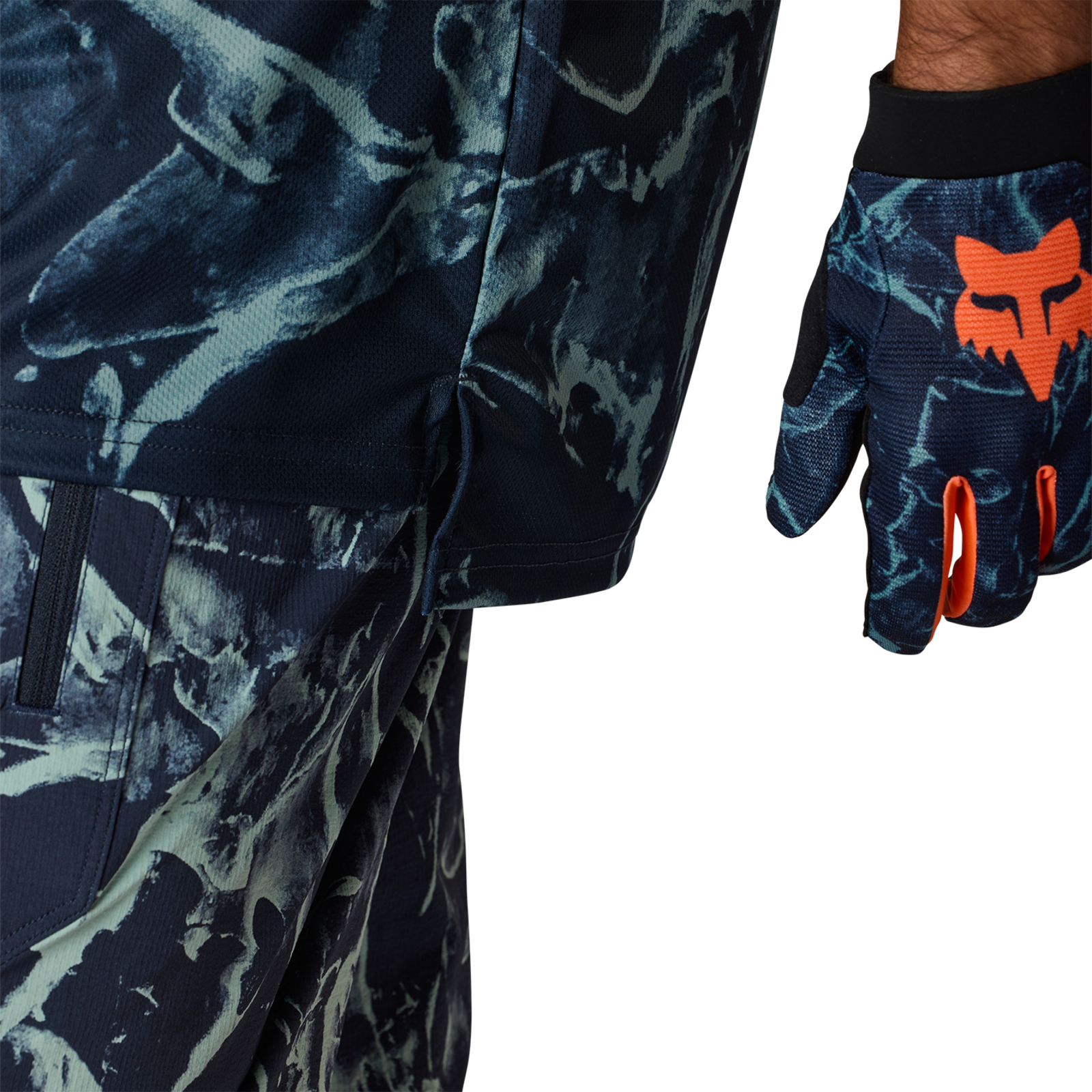 Fox Racing Yth Ranger SS Image Print Trikot kurzarm in BLAU