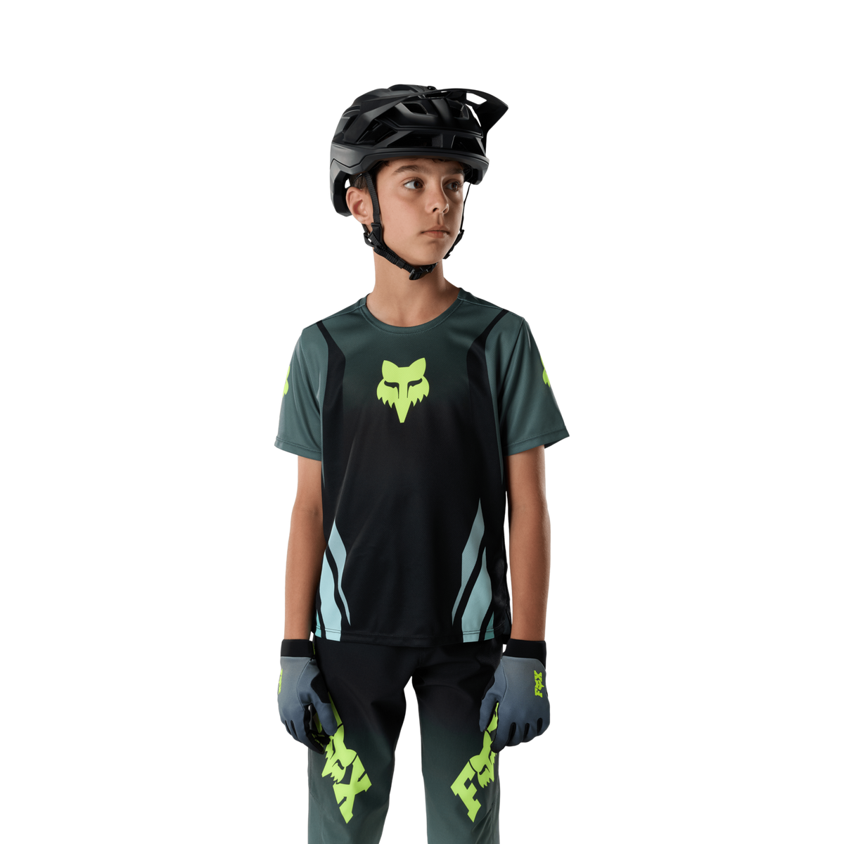 Fox Racing Yth Ranger SS Jersey Foundry in SCHWARZ