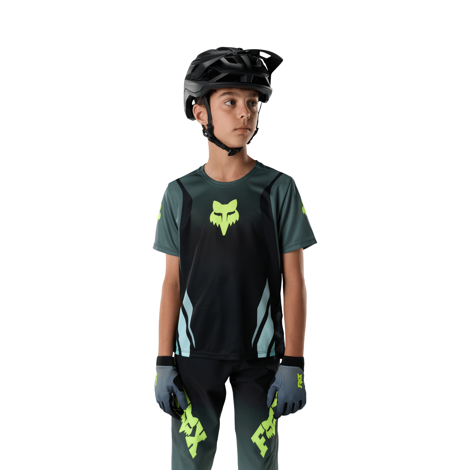 Fox Racing Yth Ranger SS Jersey Foundry in SCHWARZ
