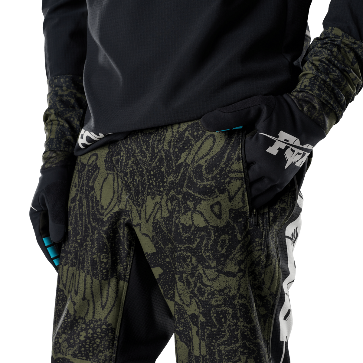Fox Racing Defend Fire Pant Lunar SE in GRÜN