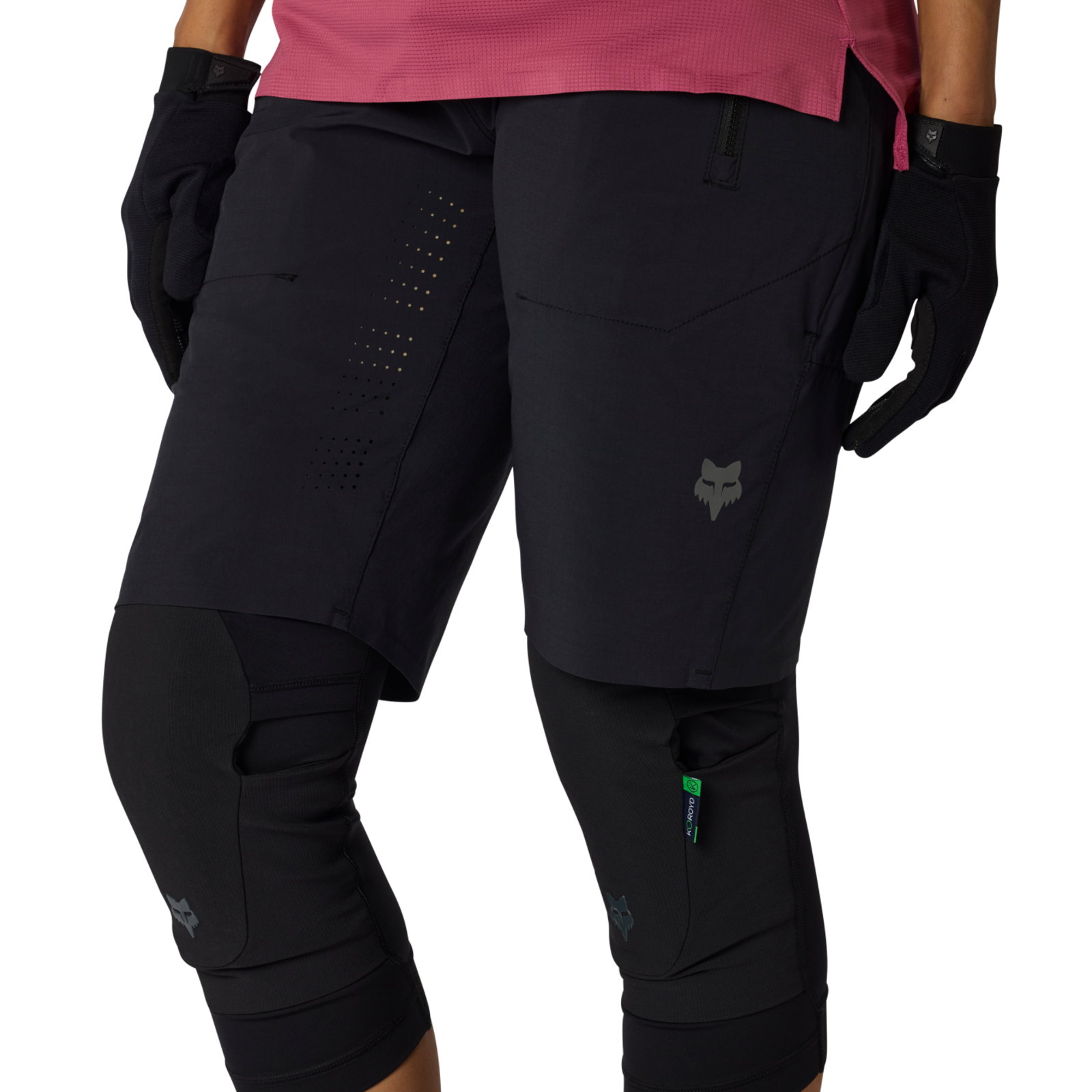 Fox Racing W Flexair Short Velohose in SCHWARZ