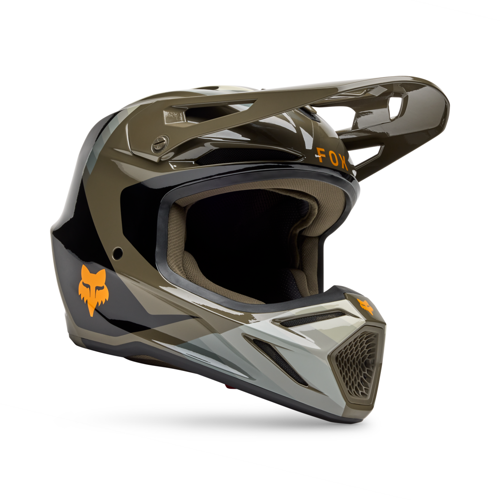 Fox Racing V3 Fade Motocross Helm in BRAUN