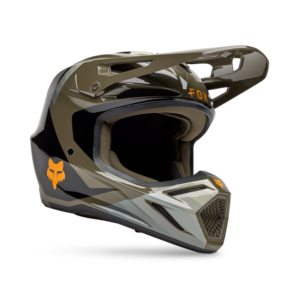 Fox Racing V3 Fade Motocross Helm in BRAUN