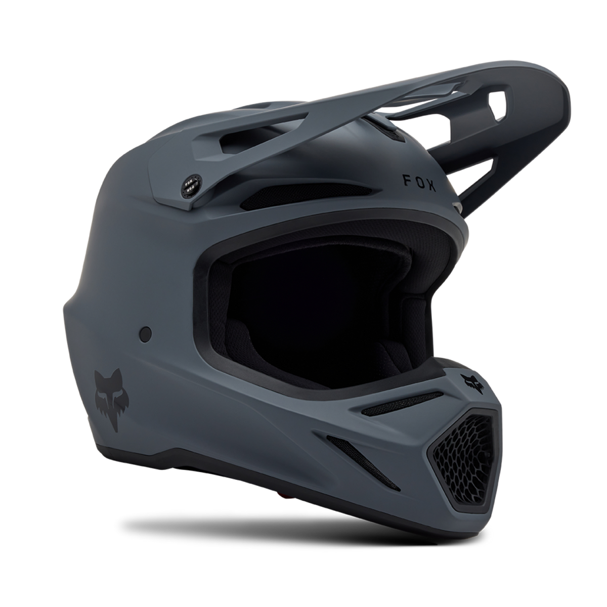 Fox Racing V3 Solid Motocross Helm in GRAU