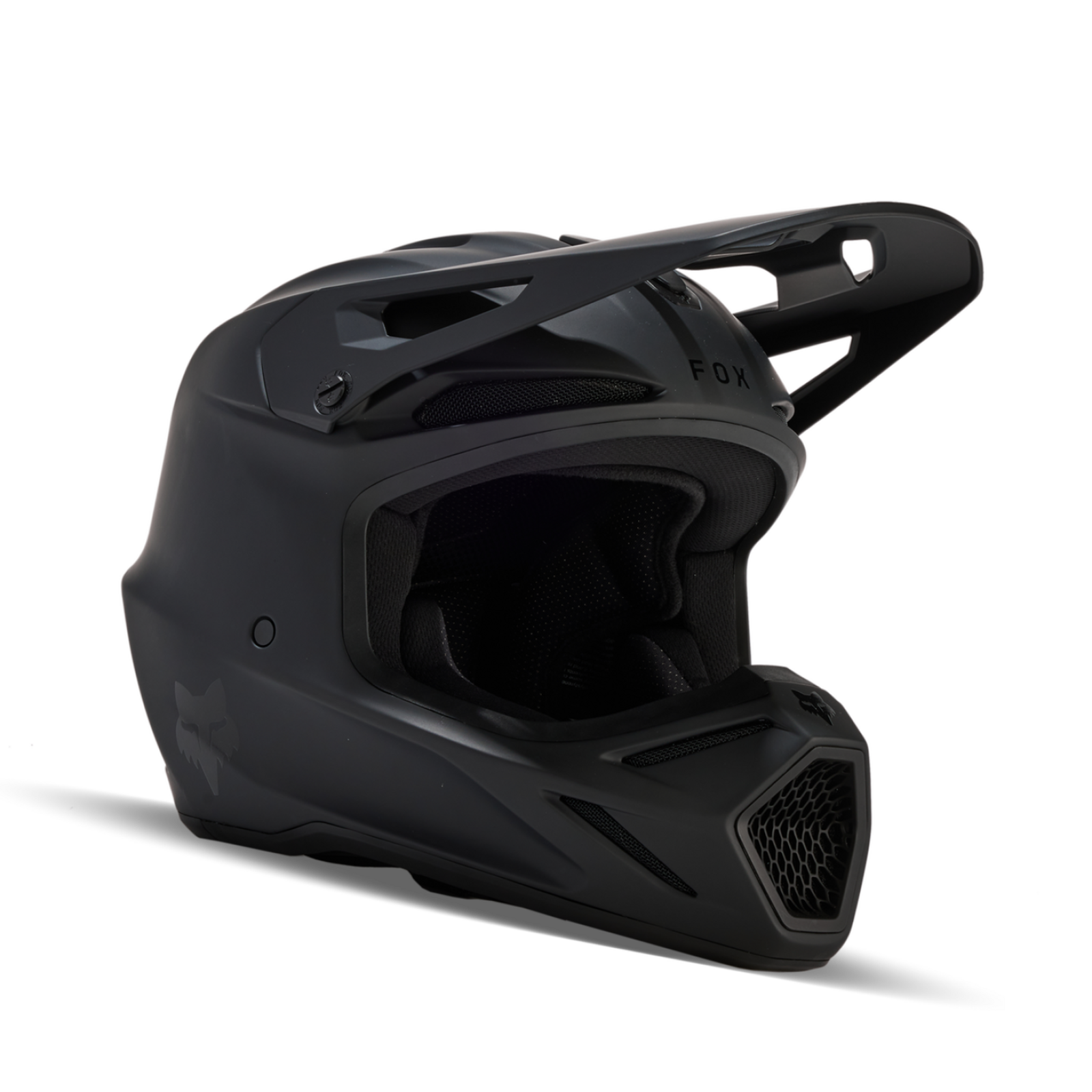 Fox Racing V3 Solid Motocross Helm in SCHWARZ