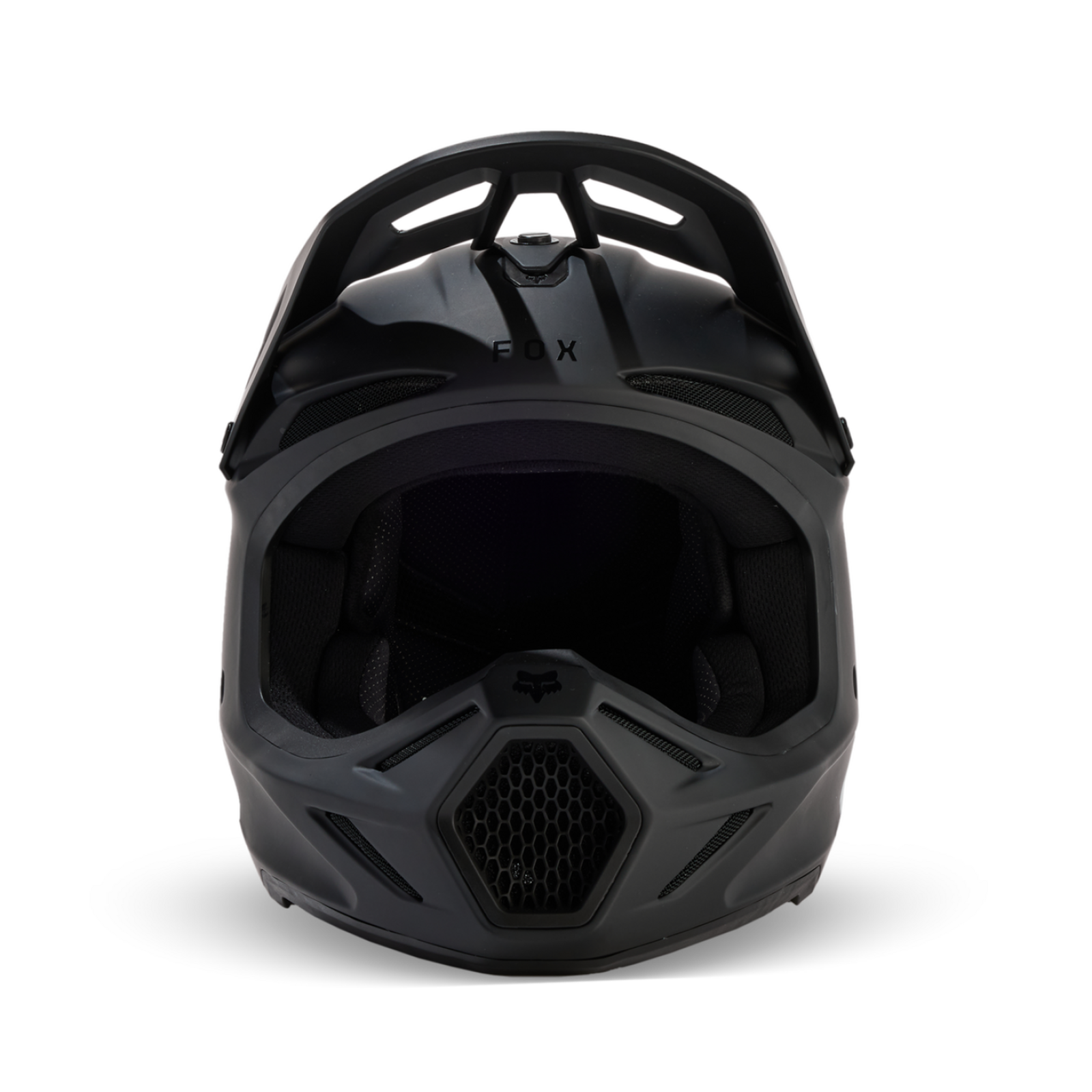 Fox Racing V3 Solid Motocross Helm in SCHWARZ