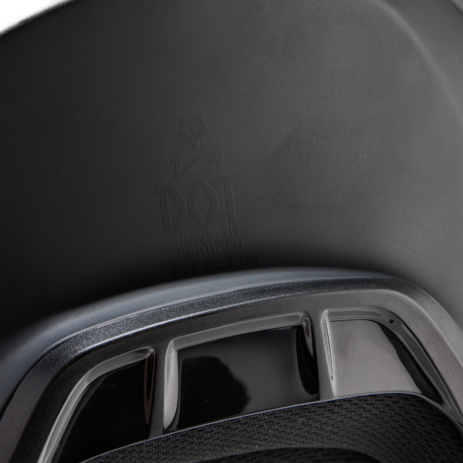 Fox Racing V3 Solid Motocross Helm in SCHWARZ