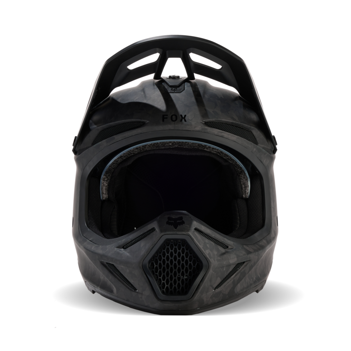 Fox Racing V3 RS Carbon Solid Motocross Helm in SCHWARZ