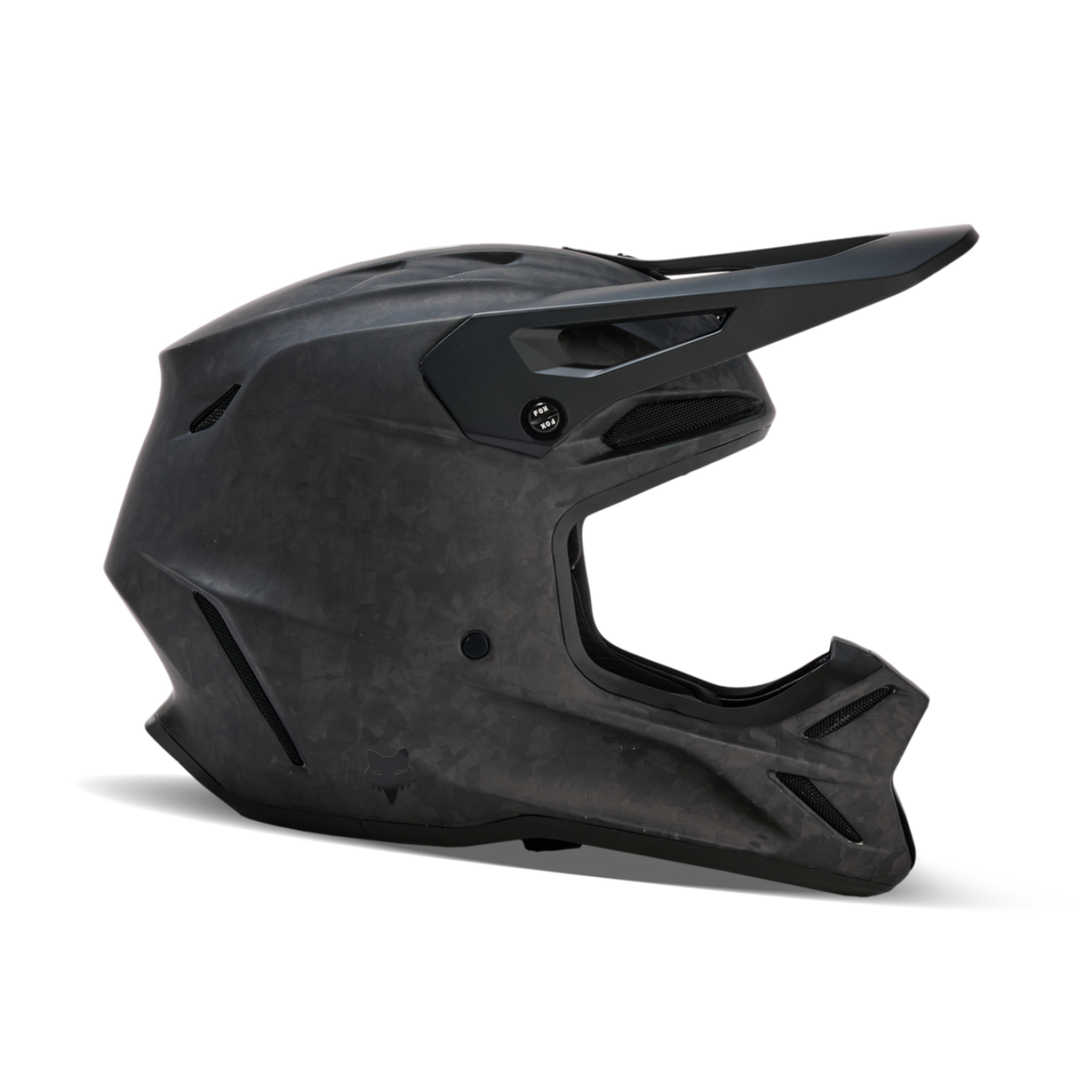 Fox Racing V3 RS Carbon Solid Motocross Helm in SCHWARZ
