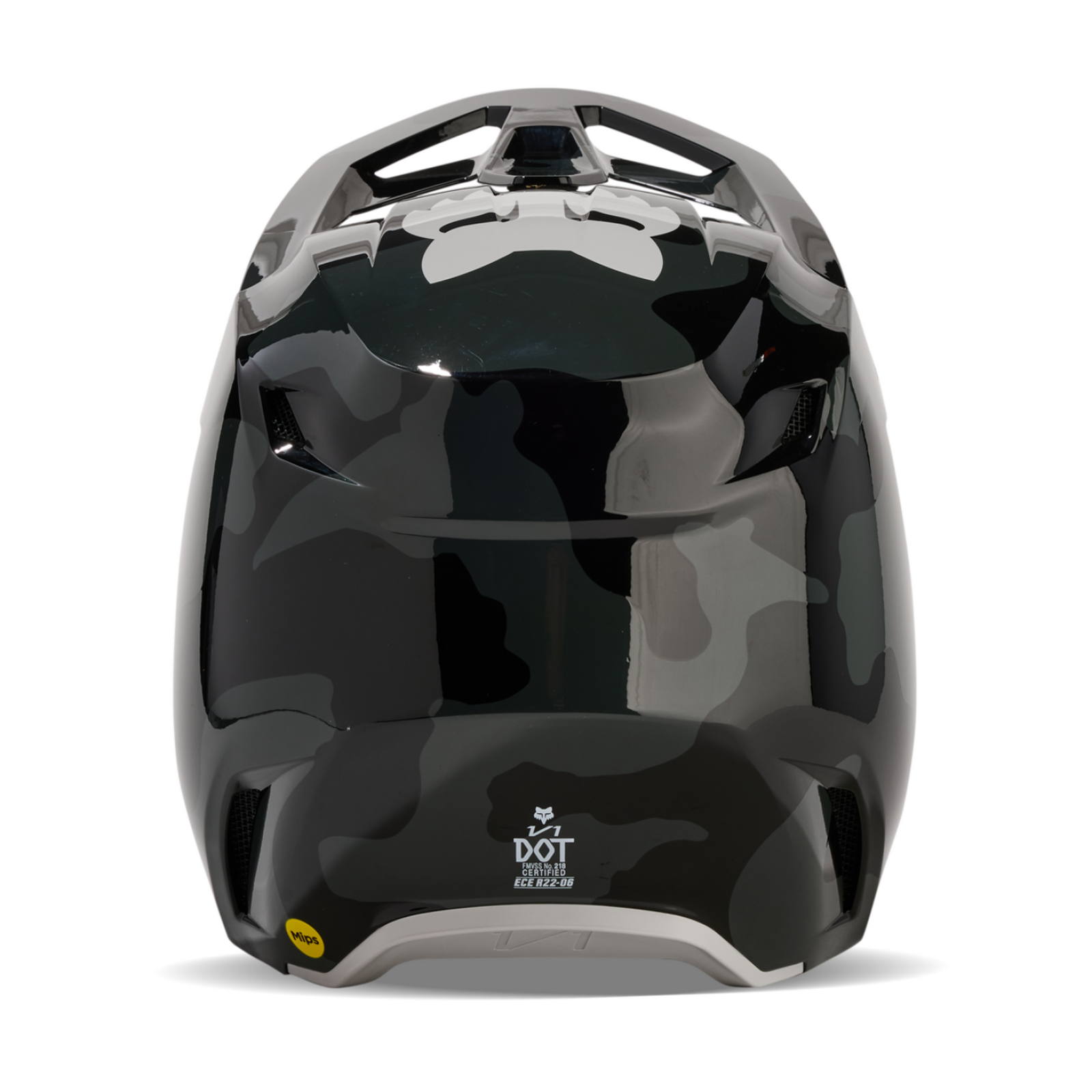 Fox Racing V1 Bnkr Motocross Helm in SCHWARZ