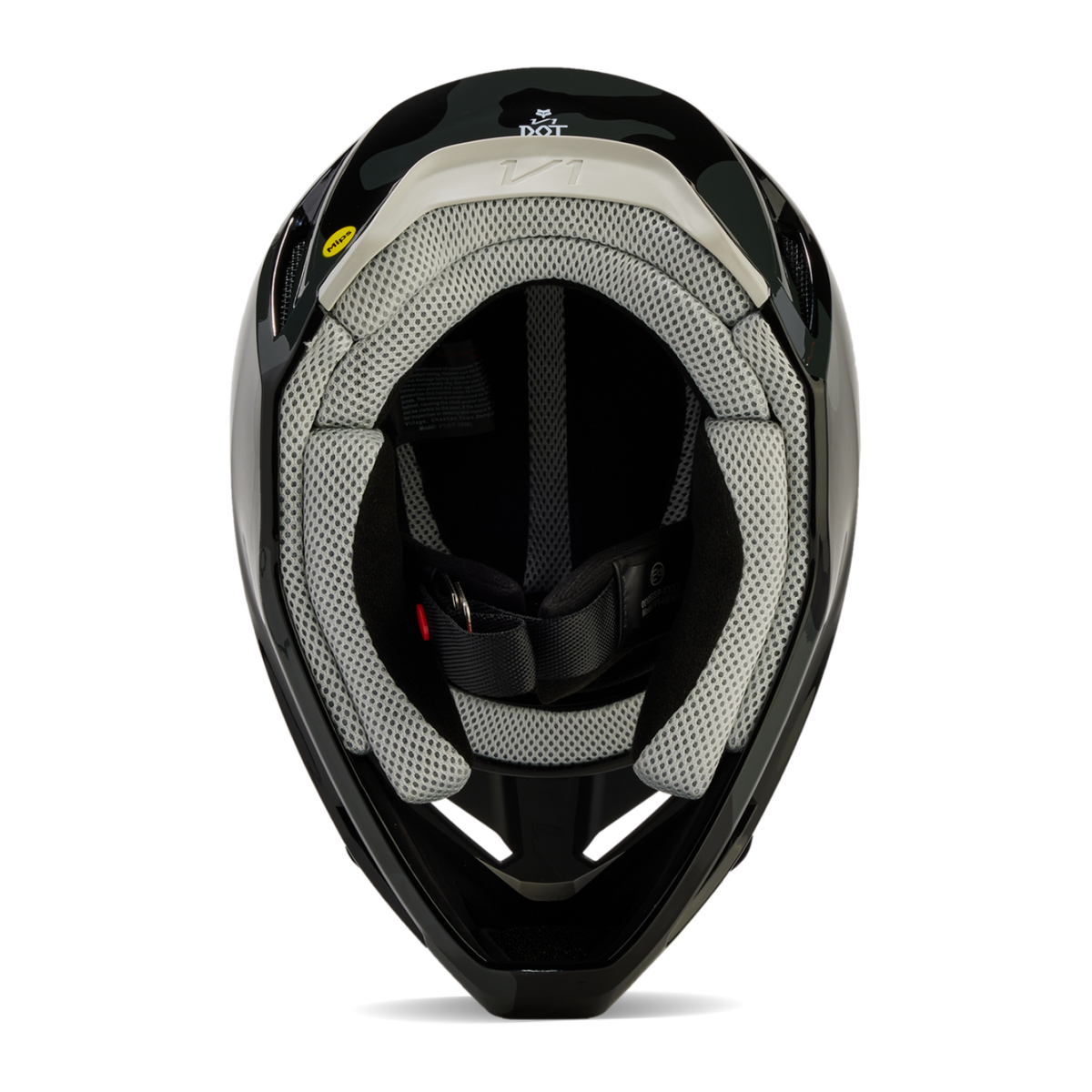 Fox Racing V1 Bnkr Motocross Helm in SCHWARZ