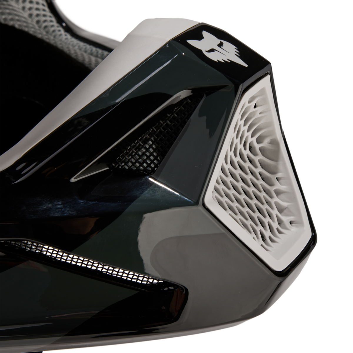 Fox Racing V1 Bnkr Motocross Helm in SCHWARZ