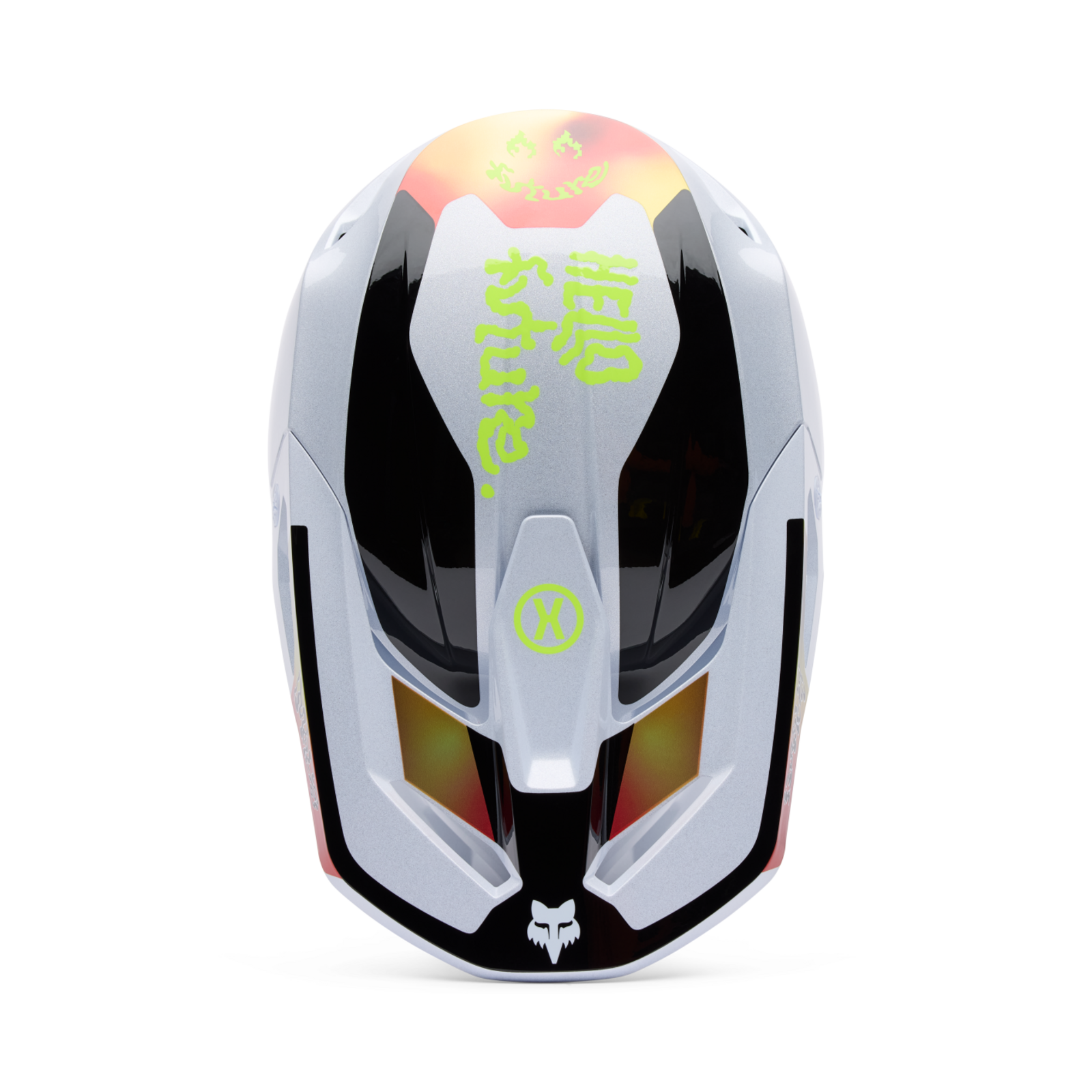 Fox Racing V1 Hello Future Motocross Helm in WEISS