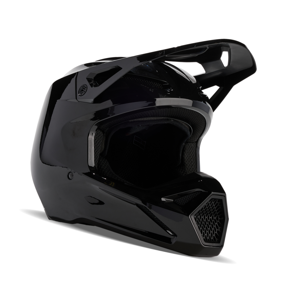 Fox Racing V1 Solid Motocross Helm in SCHWARZ