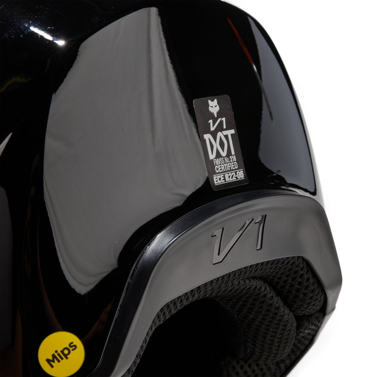 Fox Racing V1 Solid Motocross Helm in SCHWARZ