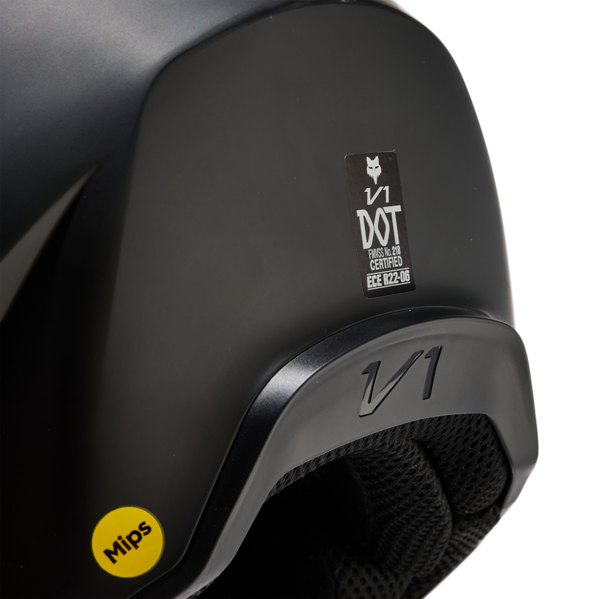 Fox Racing V1 Solid Motocross Helm in SCHWARZ