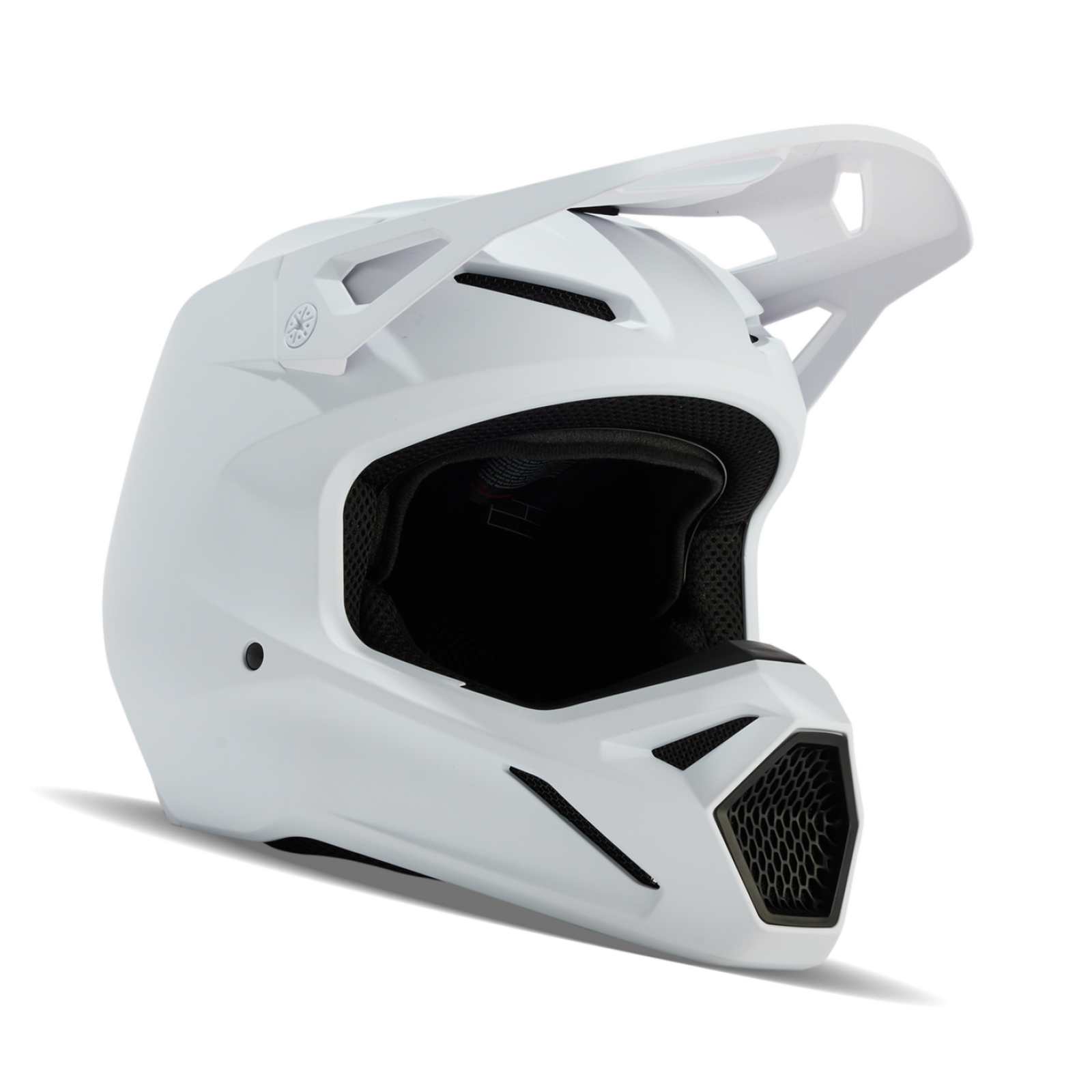 Fox Racing V1 Solid Motocross Helm in WEISS