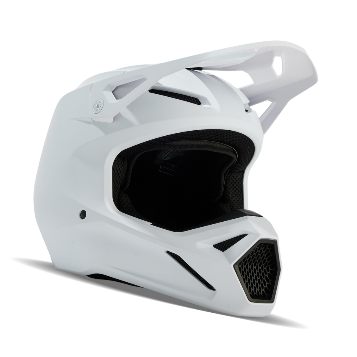 Fox Racing V1 Solid Motocross Helm in WEISS