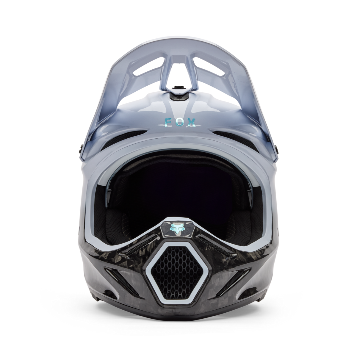 Fox Racing V3 RS Ghost Motocross Helm in WEISS