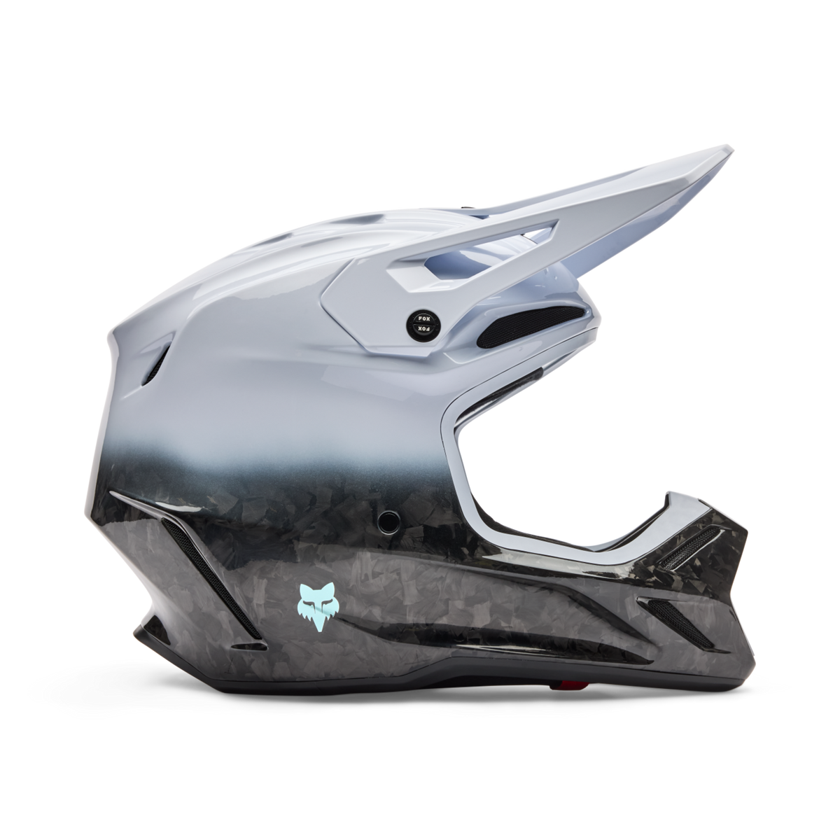 Fox Racing V3 RS Ghost Motocross Helm in WEISS