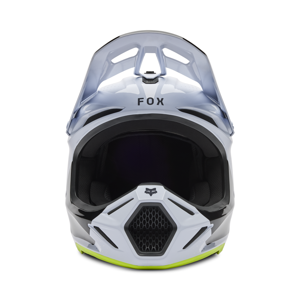 Fox Racing V3 Tine Motocross Helm in WEISS