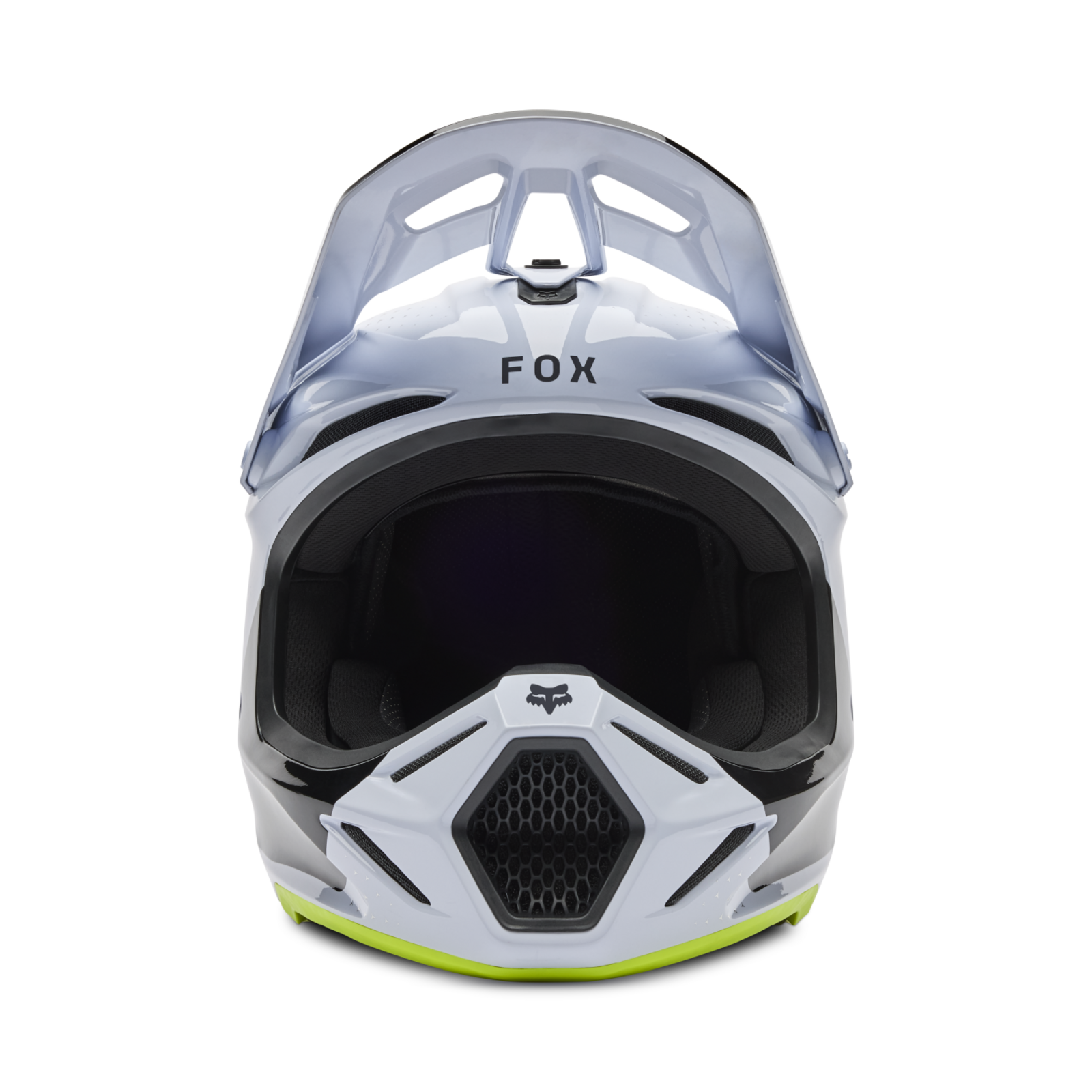 Fox Racing V3 Tine Motocross Helm in WEISS