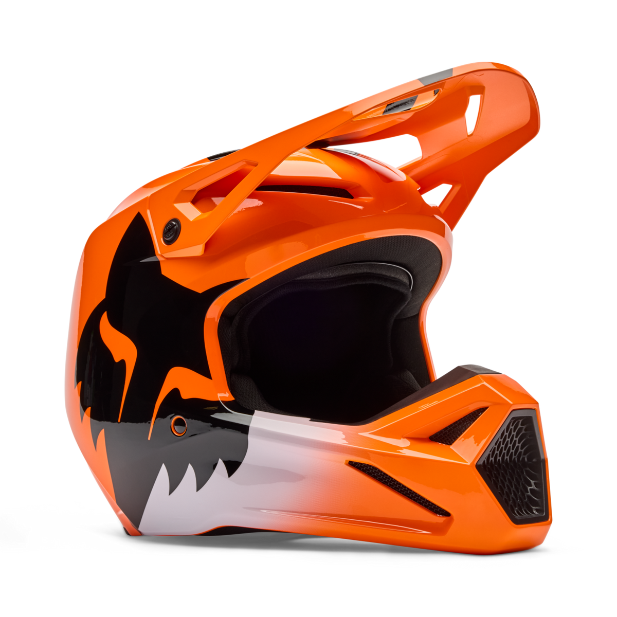 Fox Racing V1 Shield Motocross Helm in ORANGE