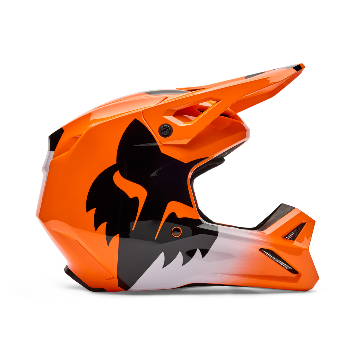 Fox Racing V1 Shield Motocross Helm in ORANGE