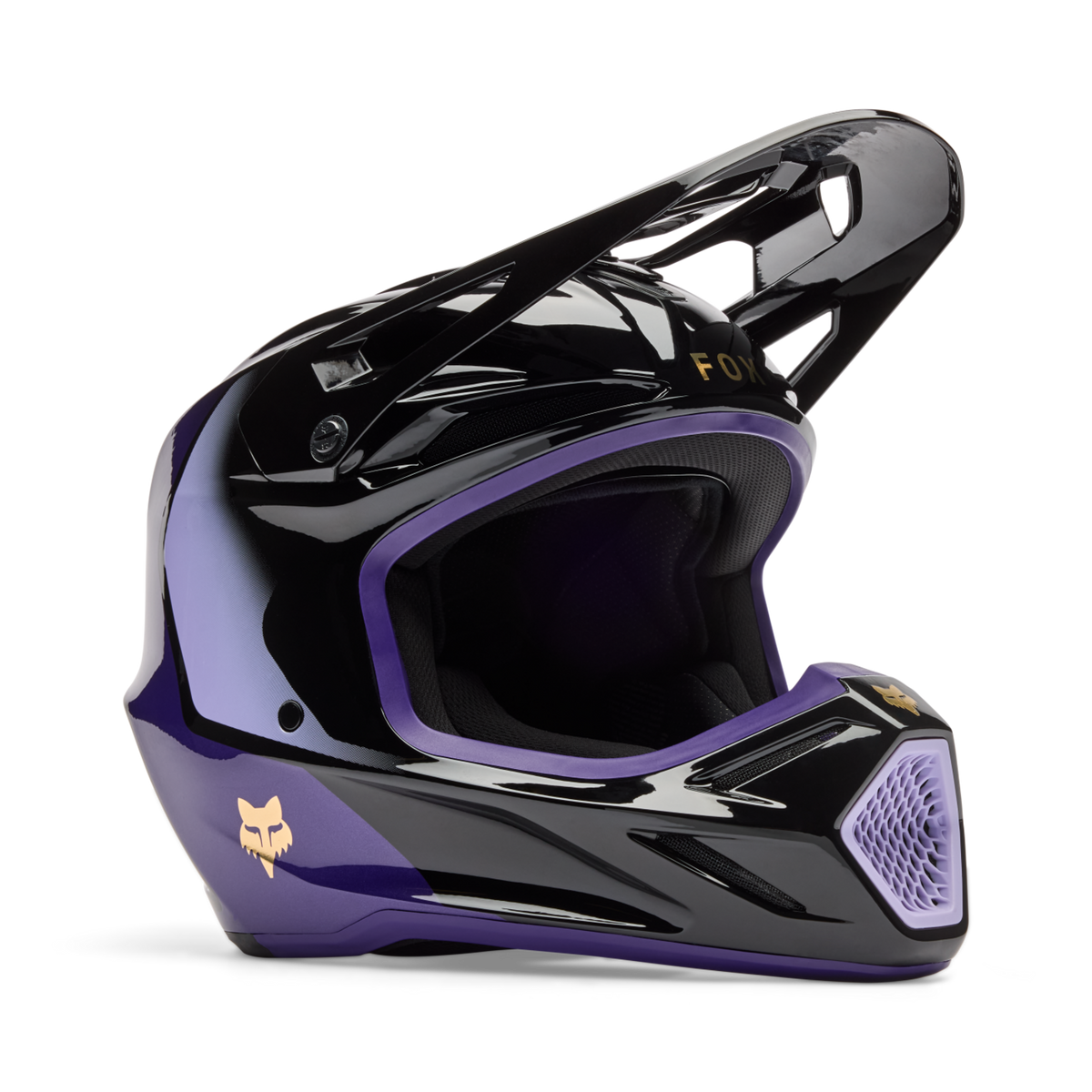 Fox Racing V3 Drip Motocross Helm in VIOLETT