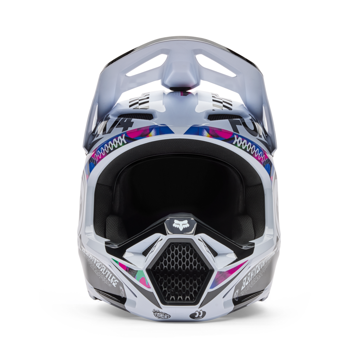Fox Racing V1 Image Cosmo Motocross Helm in WEISS