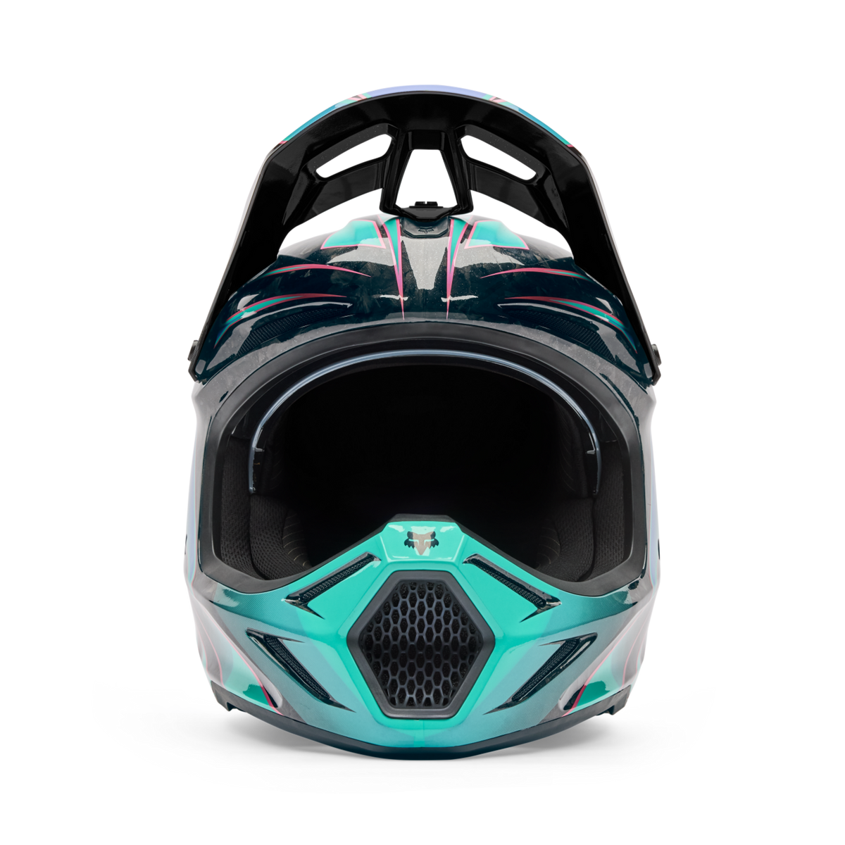 Fox Racing V3 RS Canvas Motocross Helm in BLAU