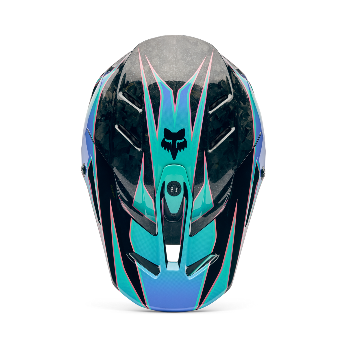 Fox Racing V3 RS Canvas Motocross Helm in BLAU