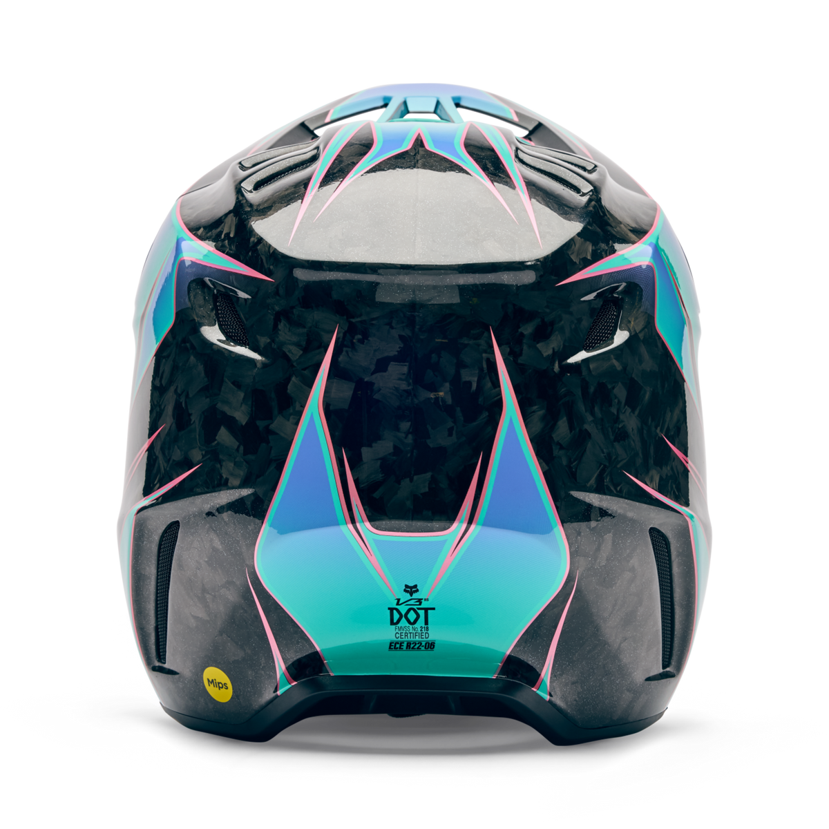 Fox Racing V3 RS Canvas Motocross Helm in BLAU