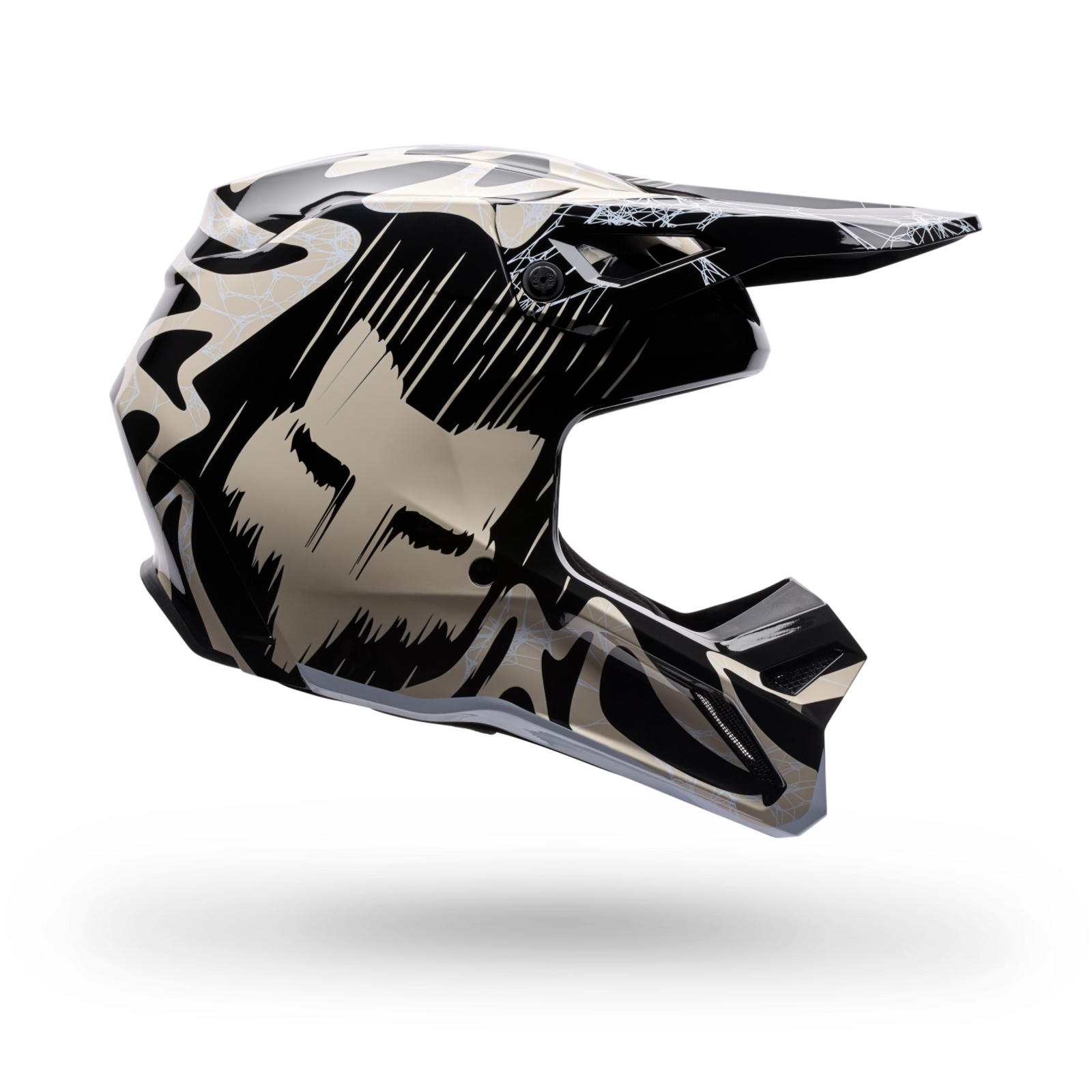Fox Racing V1 Diffuse SE Motocross Helm in SCHWARZ