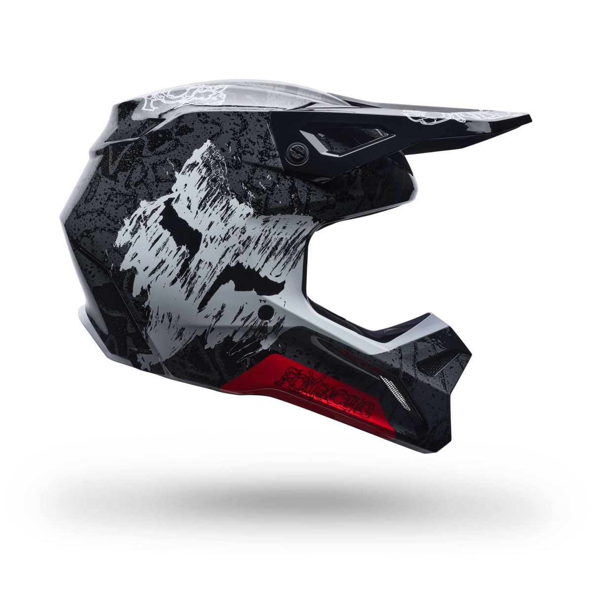 Fox Racing V1 Abyss Helmet in SCHWARZ