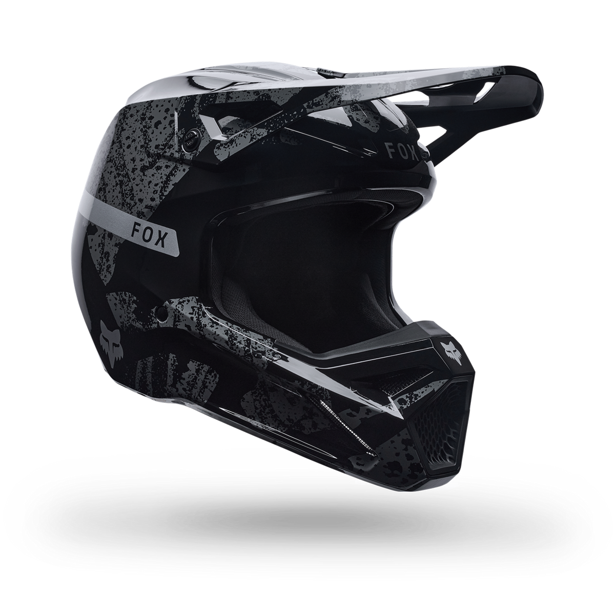 Fox Racing V1 Bnkr Helmet in SCHWARZ