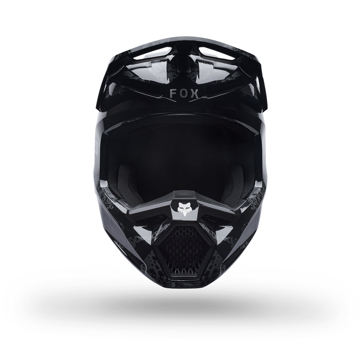 Fox Racing V1 Bnkr Helmet in SCHWARZ