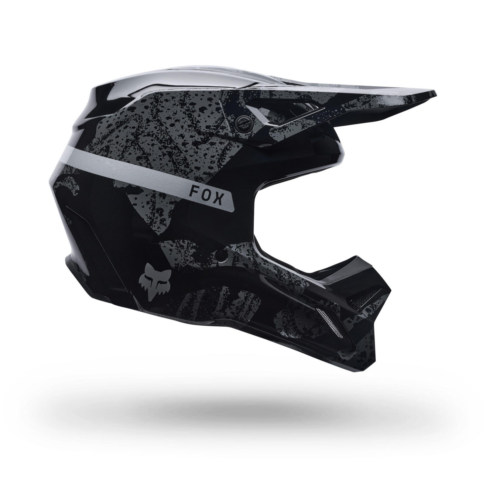 Fox Racing V1 Bnkr Helmet in SCHWARZ