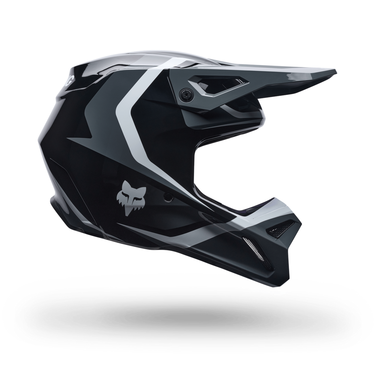 Fox Racing V1 Frame Helmet in SCHWARZ