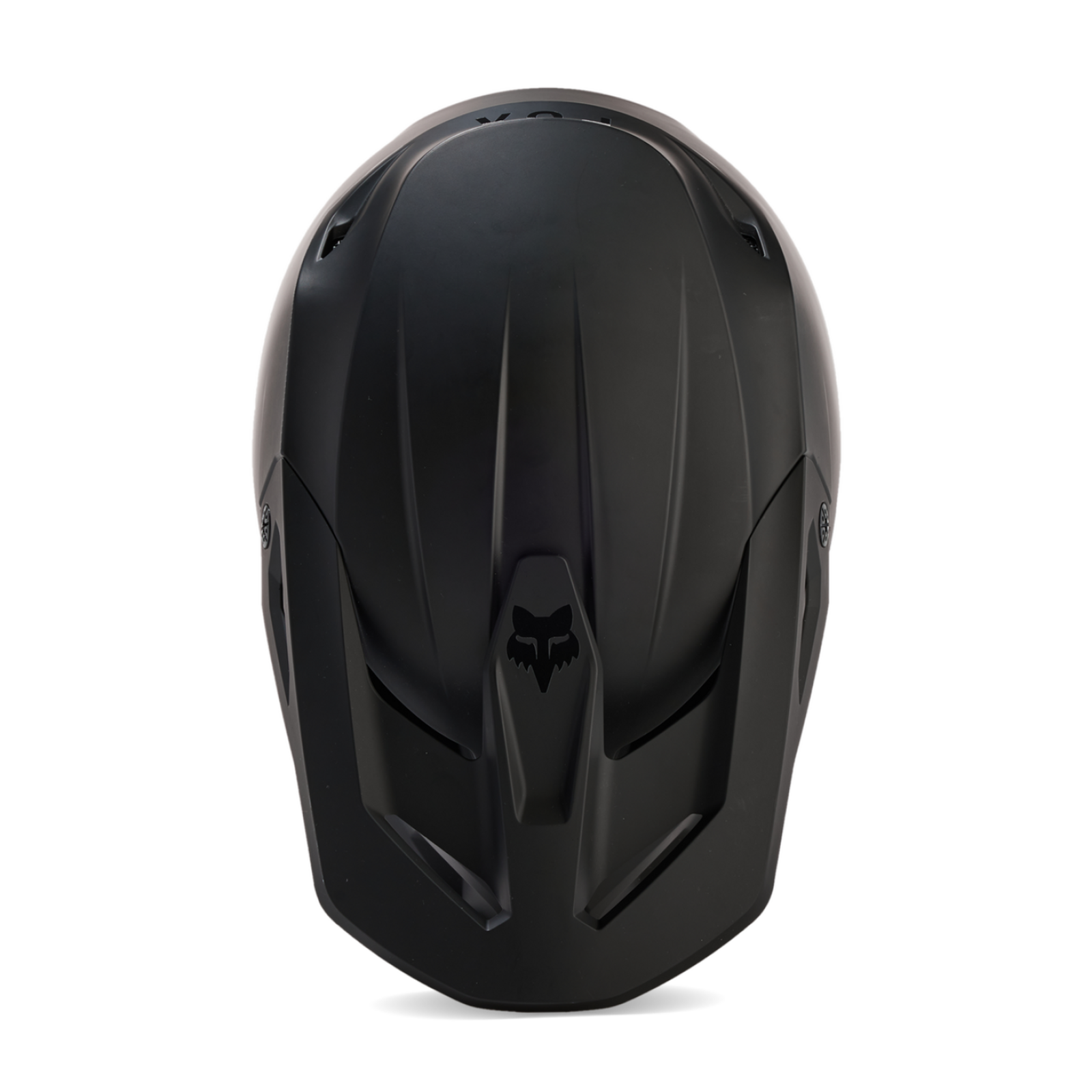 Fox Racing Yth V1 Matte Motocross Helm in SCHWARZ