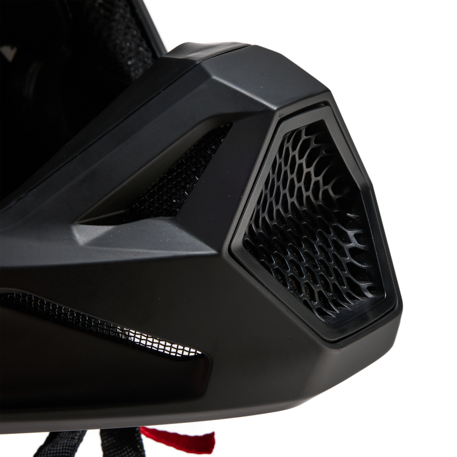 Fox Racing Yth V1 Matte Motocross Helm in SCHWARZ